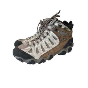 Oboz Sawtooth Women's 10.5 Mid B-DRY Hiking boots Waterproof Brown White Trails
